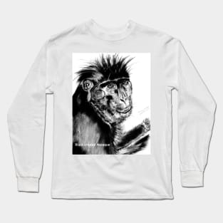 Black crested Macaque (AllansArts) Long Sleeve T-Shirt